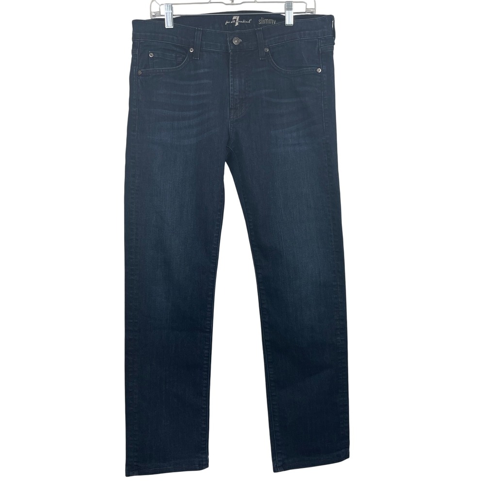 7 For All Mankind Women’s Straight Leg Jeans - Dark Indigo